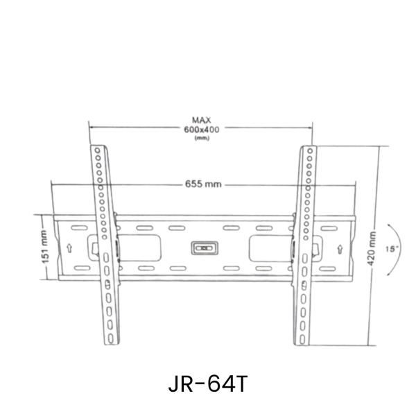 SOPORTE PARA TV JR64T, MONITOR, TELEVISOR DESDE 32 PULGADAS A 80 PULGADAS