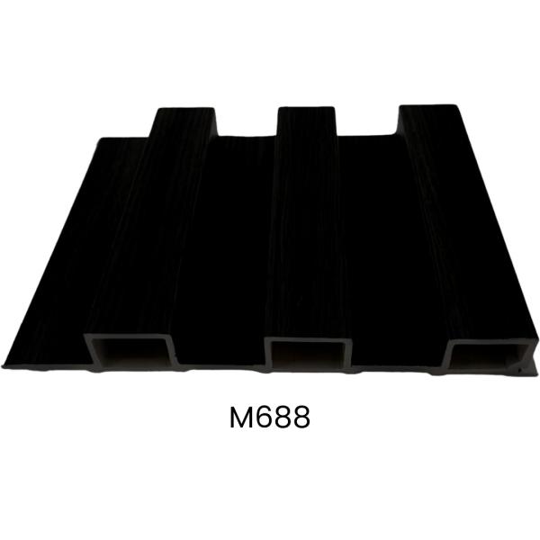 LAMINAS ACANALADAS DECORATIVAS 2 CANALES PARA INTERIOR COLOR NEGRO LISO M688