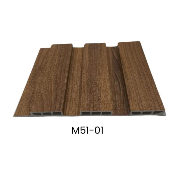LAMINAS ACANALADAS DECORATIVAS 2 CANALES BAJOS PARA INTERIOR COLOR MADERA OSCURA M51-01
