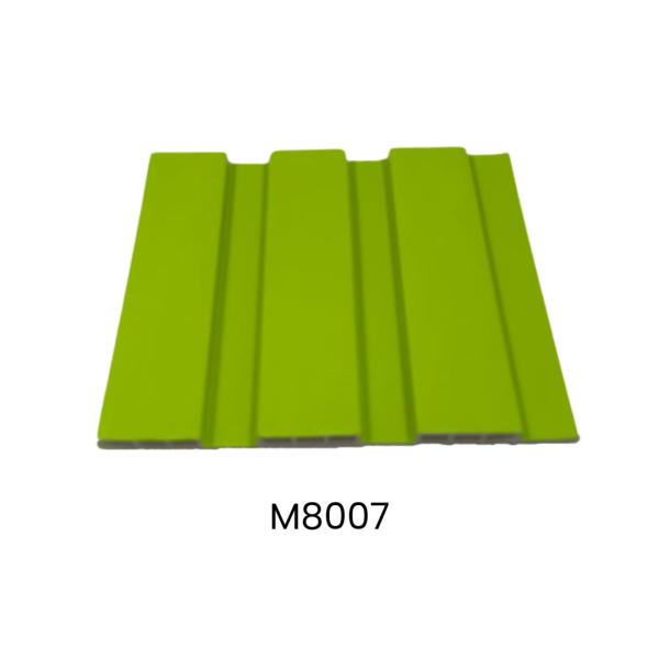 LAMINAS ACANALADAS DECORATIVAS 2 CANALES BAJOS PARA INTERIOR COLOR VERDE M8007