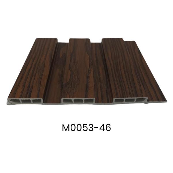 LAMINAS ACANALADAS DECORATIVAS 2 CANALES BAJOS PARA INTERIOR COLOR MADERA CAFE OSCURO M0053-46