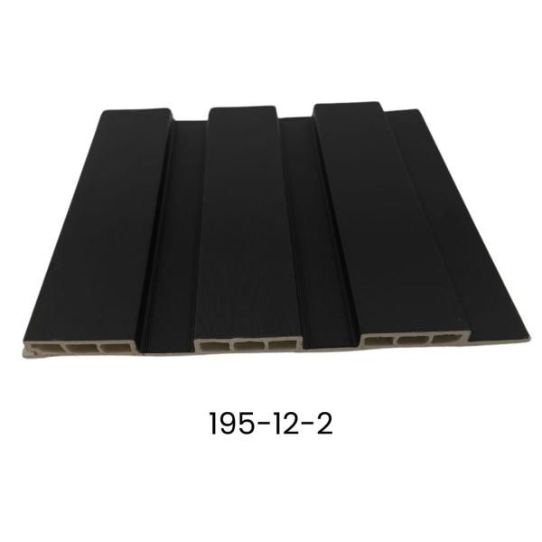 LAMINAS ACANALADAS DECORATIVAS 2 CANALES BAJOS PARA INTERIOR COLOR NEGRO 195-12-2