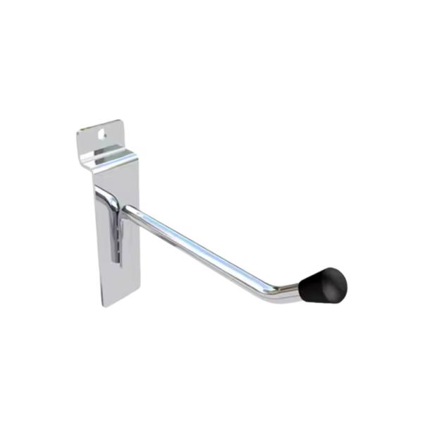 GANCHOS PARA PANELES RANURADOS CON TAPON NEGRO CROMADO 250MM