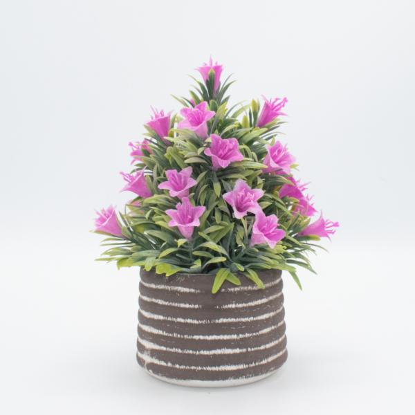 FLOREO CON ARBUSTO Y FLORES ROSADAS