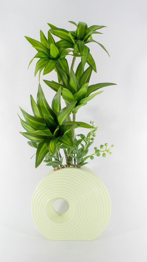 FLORERO PALMAYUCA VERDE PASTEL
