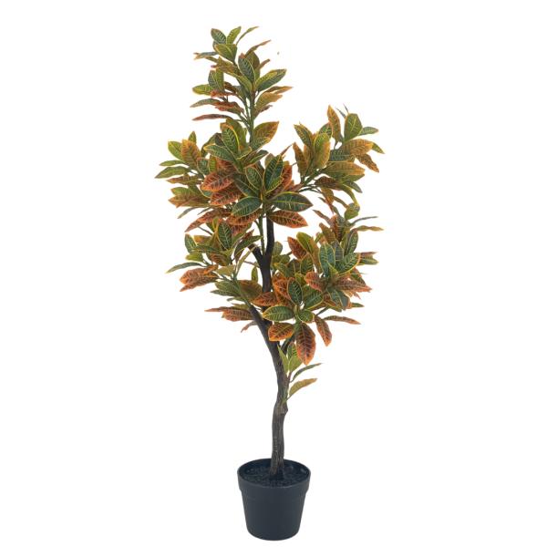 ARBOL CROTON 115CM NARANJA Y VERDE
