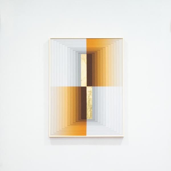 CUADRO DECORATIVO 60X80CM NARANJA Y BLANCO