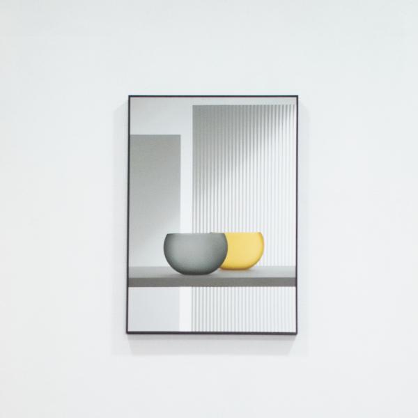 CUADRO DECORATIVO 50X70CM BLANCO, AMARILLO Y  NEGRO