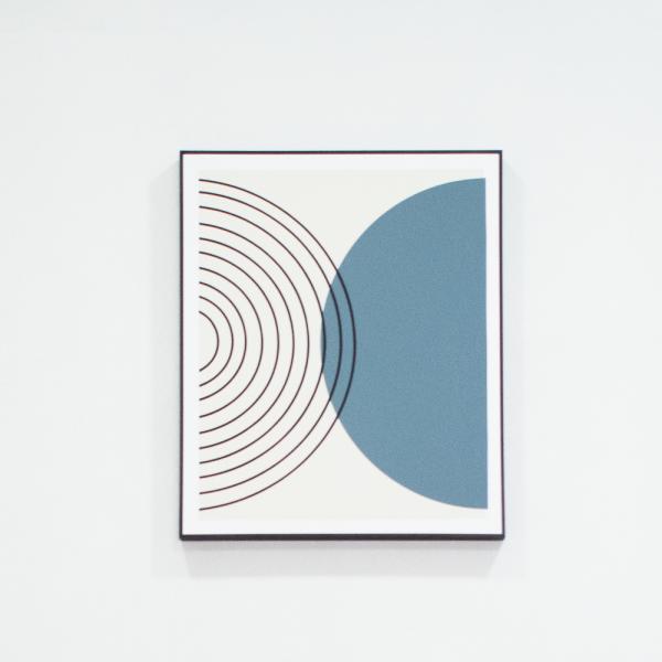 CUADRO DECORATIVO 50X60CM BEIGE,AZUL Y NEGRO