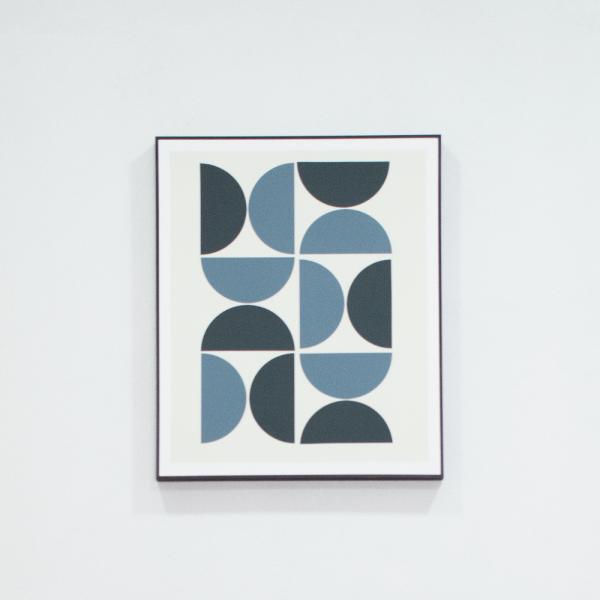 CUADRO DECORATIVO 50X60CM BEIGE, AZUL Y NEGRO