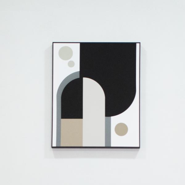 CUADRO DECORATIVO 50X60CM BEIGE, CAFE Y NEGRO