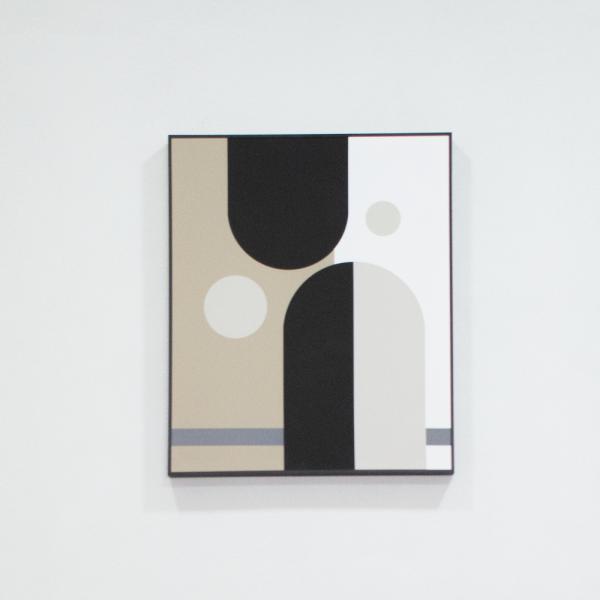 CUADRO DECORATIVO 50X60CM BEIGE, CAFE Y NEGRO