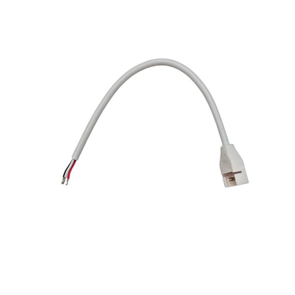 CABLE CONECTOR PARA TIRA LED SMD 3 PIN 8MM BLANCO